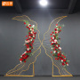 LED light iron metal wedding petals event decoration stage background centerpieces set
