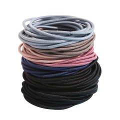 Factory directly sells korean wholesale cheap girls 2mm basic elastic seamless hair ties