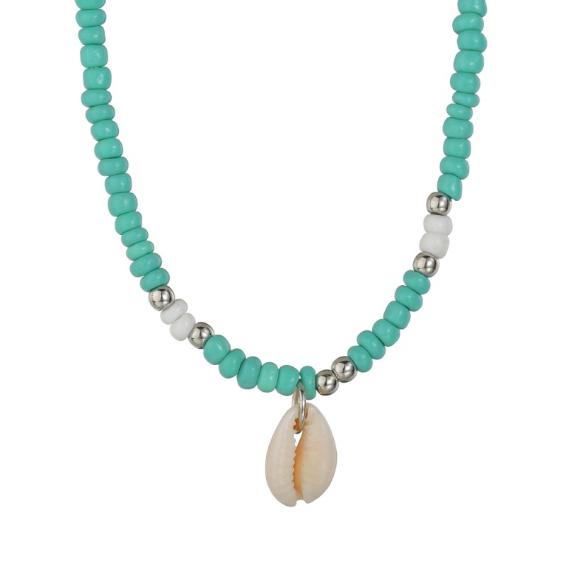 Stylish jewelry for women big shell decorate for african beaded necklace