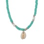 Stylish jewelry for women big shell decorate for african beaded necklace