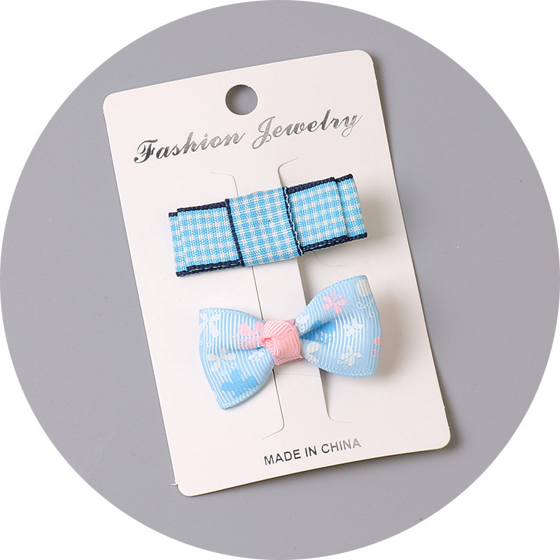 Wholesale beautiful cute Bow lace kids baby girls hair clips sets for child