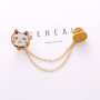 New Wholesale Custom Alloy Cartoon Enameled Brooch lovely girls brooch tassel Jewelry rhinestone brooch stick pin
