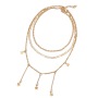 wholesale Amazon ins hot creative retro simple alloy pentagram multi layer necklace