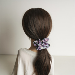 New 2020 Korean Hair Accessories Colorful Printed Elastic Hair Band Hair Ties Fabric Flower Scrunchies For Women