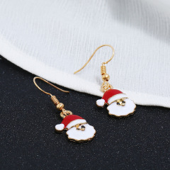 New fashion creative cartoon cute Santa earring accessories Christmas series earrings