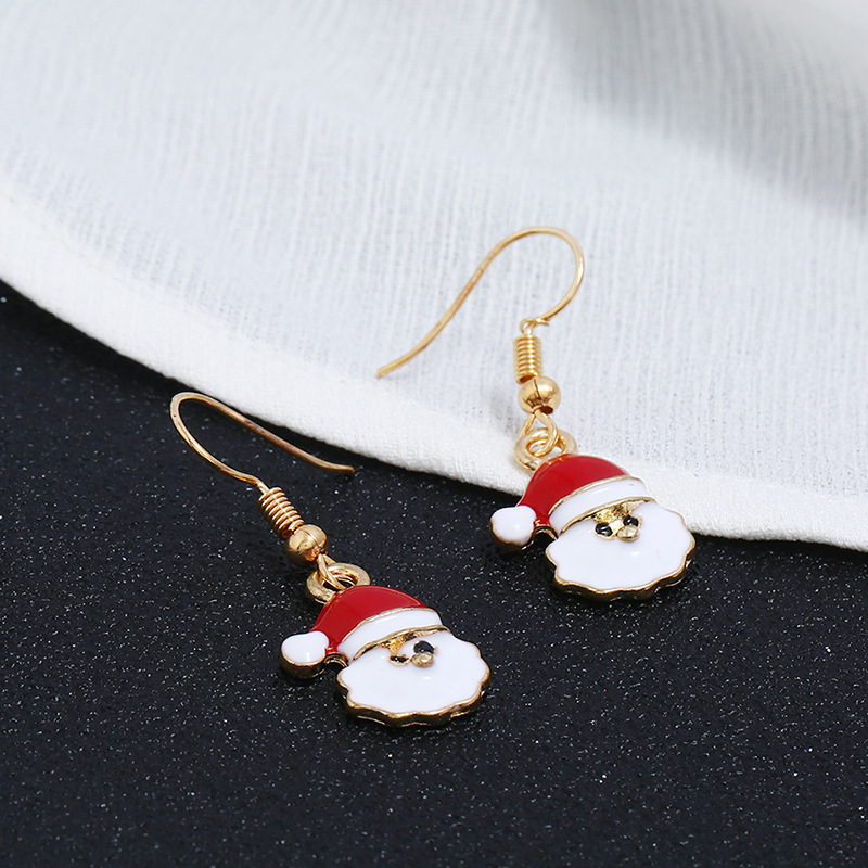 New fashion creative cartoon cute Santa earring accessories Christmas series earrings New fashion creative cartoon cute Santa earring accessories Christmas series earrings