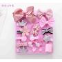 Popular flower hair kids accessories pink box clip set fashion hair clip with box Popular flower hair kids accessories pink box clip set fashion hair clip with box