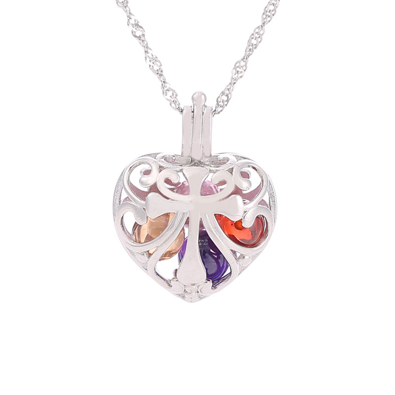 Korean fashion valentine's day christmas gift jewelry silver women 925 heart of love necklace Korean fashion valentine's day christmas gift jewelry silver women 925 heart of love necklace