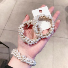 2020 Amazon Hot Selling Best Elastic Hair Tie Bulk Pearl Hair Band girls