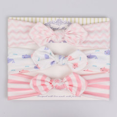 3pcs indian flower headbands children's bow cotton fabric hair band