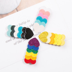 Amazon New Glitter Sequins Children Kids Rainbow Girls Hair Clips for Baby