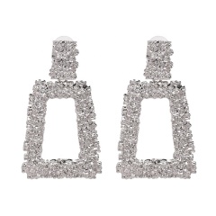 Amazon stylish  popular metal alloy indian gold plated retro earrings for female