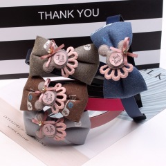 New cute children's hair accessories cartoon fabric bow hairbands headbands for teenage girls New cute children's hair accessories cartoon fabric bow hairbands headbands for teenage girls