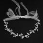 amazon ins fancy custom handmade Crystal rhinestone Bridal wedding head band headband for wedding with pearl