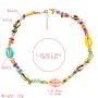 Summer beach fashion jewelry colorful alloy resin shell necklaces for women