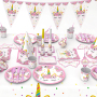 Pink Merchandise Birthday Decorations Tableware Rainbow Unicorn Party Supplies Pack