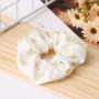 Wholesale white soft wristband elastic traceless pure silk hair tie