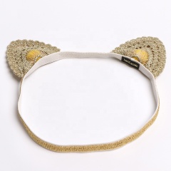 Cat ears kids sound proof dear ears headband safety baby earmuffs headband for baby girl