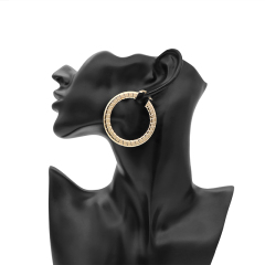 Hot sale trendy copper ladies earring accessories 18K gold plated earrings