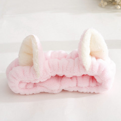 2019 New cute style flannel cat ear shape wash hair band headbands