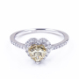 Luxury rose gold plated heart shape 925 sterling silver white gold moissanite ring Luxury rose gold plated heart shape 925 sterling silver white gold moissanite ring
