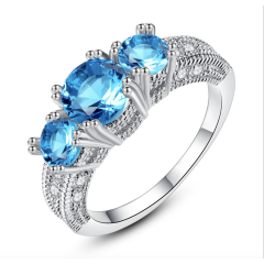 Fashion jewelry accessories silver wholesale female engagement wedding rings
