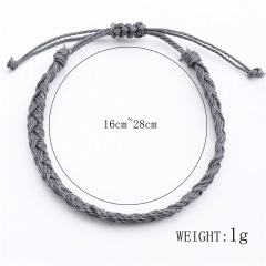 Multi color rope water proof Cord woven twisted adjustable braided bracelet