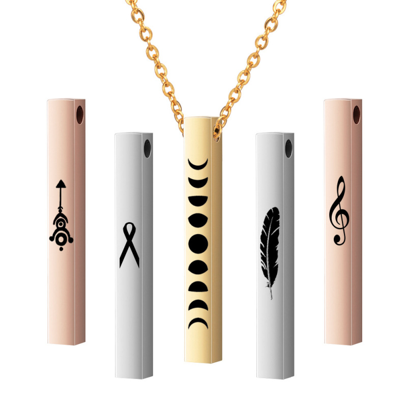 personalized amazon women laser engrave content silver gold stainless steel vertical bar necklace personalized amazon women laser engrave content silver gold stainless steel vertical bar necklace