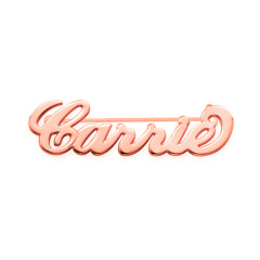 Hot sale fashion custom titanium steel hollow letter brooches with words