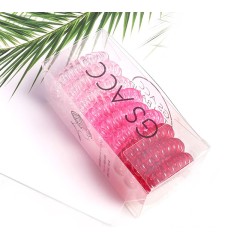 Wholesale Custom Fashion Candy Color TPU phone elastic telephone coil hair ties for girls