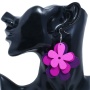 Korean fashion cheap cute wood flower multilayer gradient earrings for women Korean fashion cheap cute wood flower multilayer gradient earrings for women