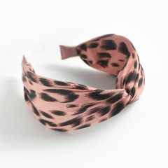 Print leopard Bunny Ears Bowknot Hair Accessories Cloth Wrapped women hair hoops Print leopard Bunny Ears Bowknot Hair Accessories Cloth Wrapped women hair hoops