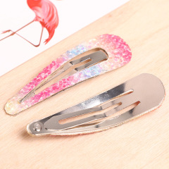 wholesale custom 30pcs ins korean autumn winter glitter girls children's hair pin baby