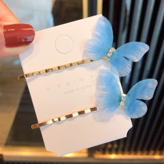 wholesale custom amazon ins hot girls colorful beauty butterfly hair pin