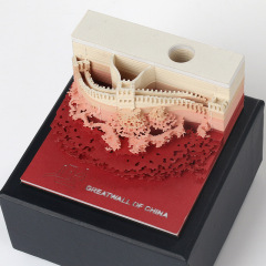 Custom gift cute design building Novelty Stick writing 3d memo pad