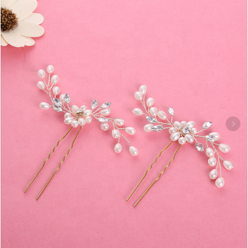 Wholesale handmade women hair styling tools gold pearl crystal wedding bridal accessories hair pin Wholesale handmade women hair styling tools gold pearl crystal wedding bridal accessories hair pin