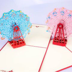 logo size color custom christmas birthday gift laser cut handmade pop up greeting cards