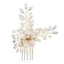 New design gold Pearl bride Hair Accessories Wedding Bridal Hair Combs