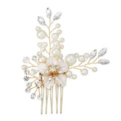 New design gold Pearl bride Hair Accessories Wedding Bridal Hair Combs New design gold Pearl bride Hair Accessories Wedding Bridal Hair Combs