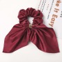 Bulk custom elastic pelo rabbit ear hair scrunchies for beautiful girls