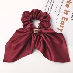 Bulk custom elastic pelo rabbit ear hair scrunchies for beautiful girls