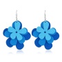 Korean fashion cheap cute wood flower multilayer gradient earrings for women Korean fashion cheap cute wood flower multilayer gradient earrings for women