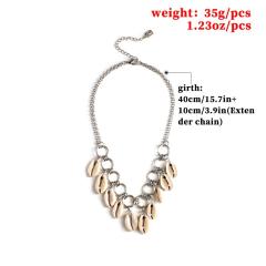 Fashion Shell Tassel Jewelry Exaggeration Alloy Pendant Necklace For Womens