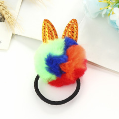 Korean cute children rabbit ears girl elastic hair ties for kids