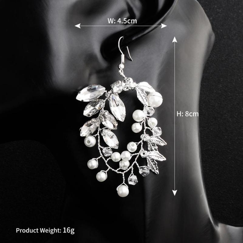 hanging tassel sand blasting Alloy jewelry pearl wedding bridal earring hanging tassel sand blasting Alloy jewelry pearl wedding bridal earring