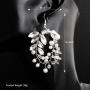 hanging tassel sand blasting Alloy jewelry pearl wedding bridal earring hanging tassel sand blasting Alloy jewelry pearl wedding bridal earring