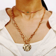 wholesale Amazon ins fashion gold 3 chain pearl multi layer choker necklace for women ladies girls