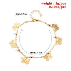 2020 New style beach foot jewelry hollow butterfly pendant anklets for women