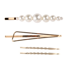 Women Simple Irregular wedding Metal Hair Accessories pear Hair Barrettes