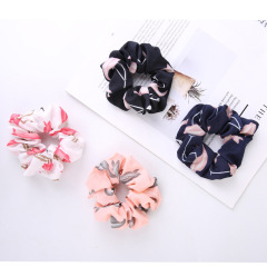 Bohemian Style Women Hair Accessories Elastic Flamingo Prints Hair Scrunchies For Girls